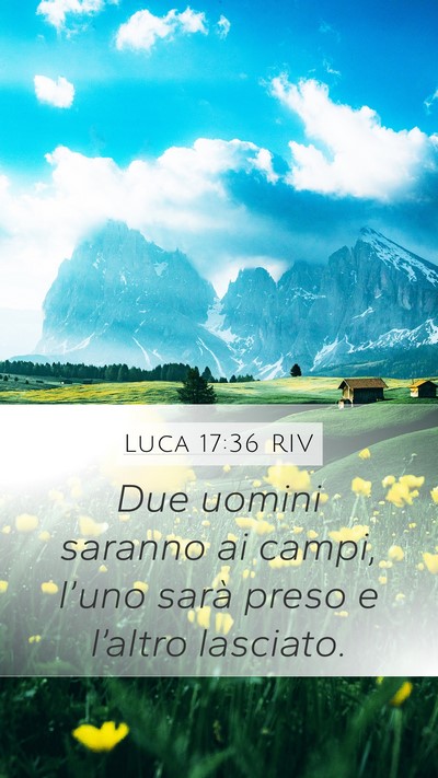 Luca 17:36 RIV Mobile Phone Wallpaper - Due uomini saranno ai campi, l’uno sarà preso - Mobile Bible Verse Wallpaper