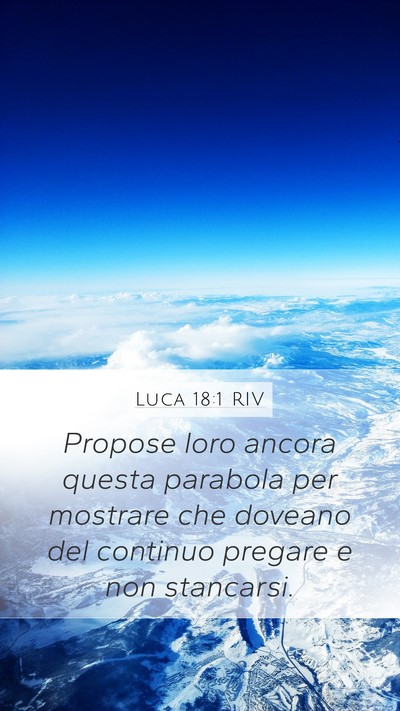 Luca 18:1 RIV Mobile Phone Wallpaper - Propose loro ancora questa parabola per mostrare - Mobile Bible Verse Wallpaper