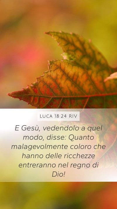 Luca 18:24 RIV Bible Verse Image