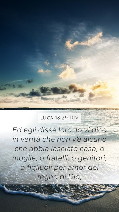 Luca 18:29 RIV Bible Verse Image