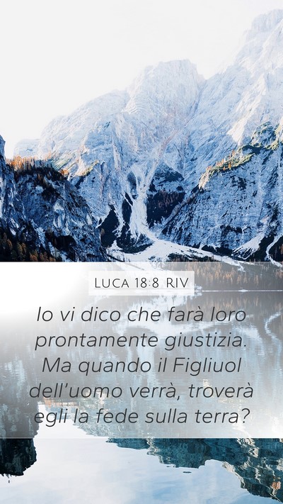 Luca 18:8 RIV Bible Verse Image