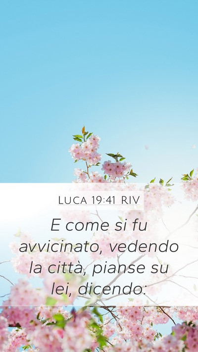Luca 19:41 RIV Bible Verse Image