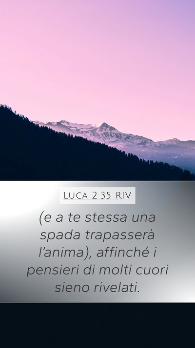 Luca 2:35 RIV Bible Verse Image