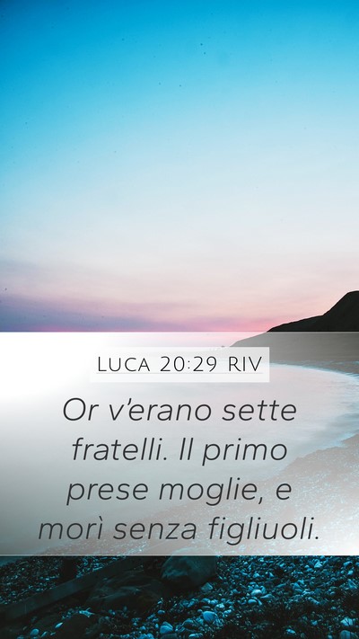 Luca 20:29 RIV Bible Verse Image