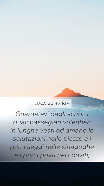 Luca 20:46 RIV Bible Verse Image