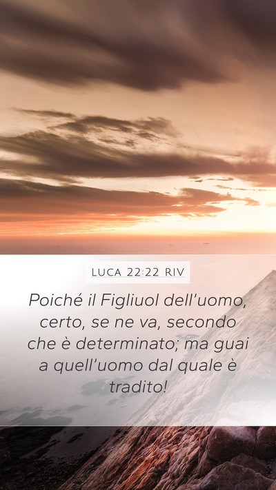 Luca 22:22 RIV Bible Verse Image