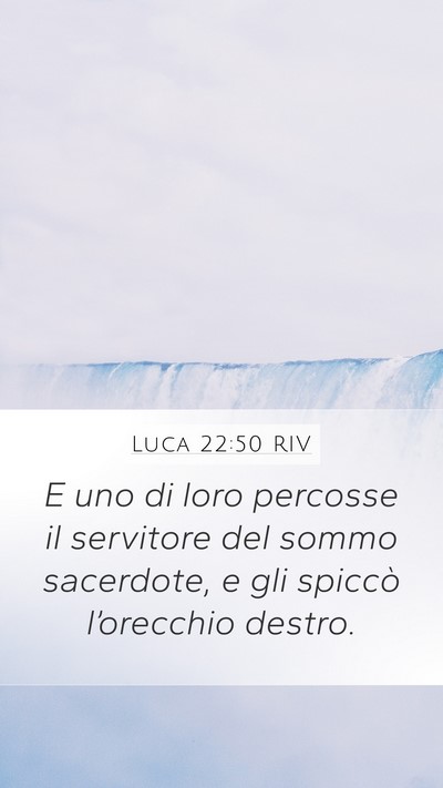 Luca 22:50 RIV Mobile Phone Wallpaper - E uno di loro percosse il servitore del sommo - Mobile Bible Verse Wallpaper