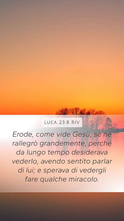 Luca 23:8 RIV Bible Verse Image
