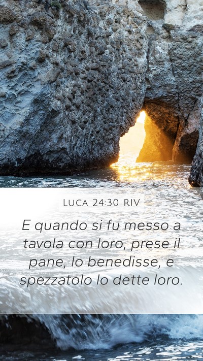 Luca 24:30 RIV Bible Verse Image