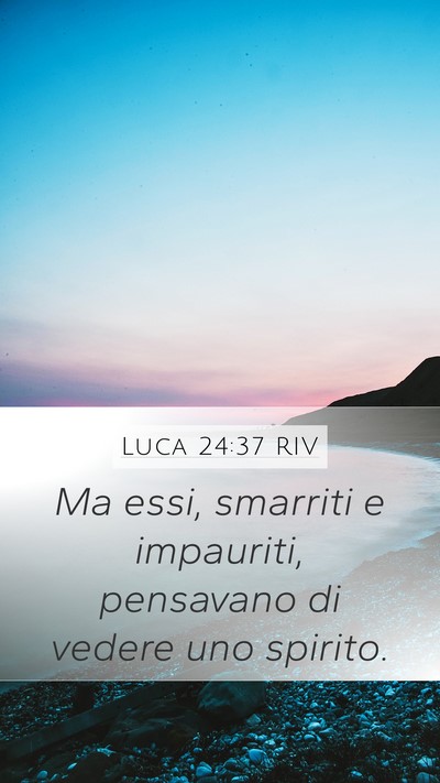 Luca 24:37 RIV Mobile Phone Wallpaper - Ma essi, smarriti e impauriti, pensavano di - Mobile Bible Verse Wallpaper