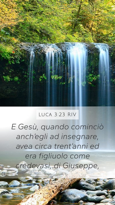 Luca 3:23 RIV Bible Verse Image