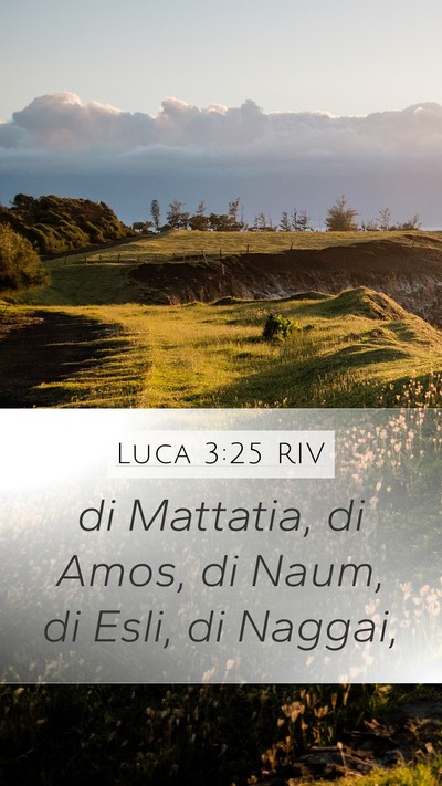 Luca 3:25 RIV Mobile Phone Wallpaper - di Mattatia, di Amos, di Naum, di Esli, di - Mobile Bible Verse Wallpaper