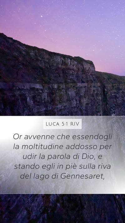 Luca 5:1 RIV Bible Verse Image