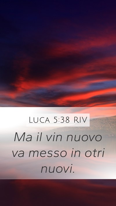 Luca 5:38 RIV Mobile Phone Wallpaper - Ma il vin nuovo va messo in otri - Mobile Bible Verse Wallpaper