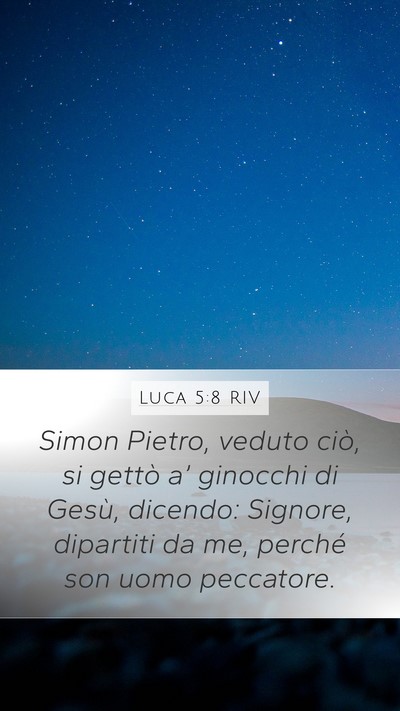 Luca 5:8 RIV Bible Verse Image