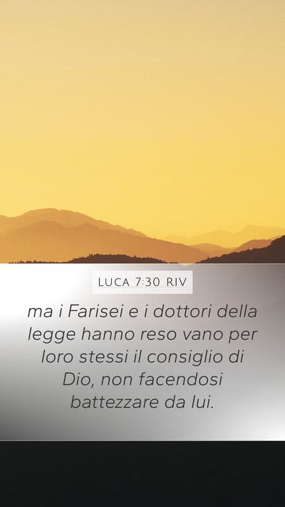 Luca 7:30 RIV Bible Verse Image