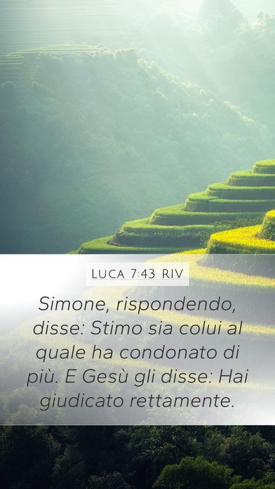 Luca 7:43 RIV Bible Verse Image