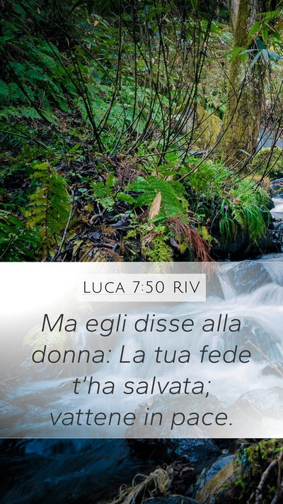 Luca 7:50 RIV Bible Verse Image