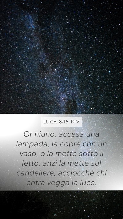 Luca 8:16 RIV Bible Verse Image
