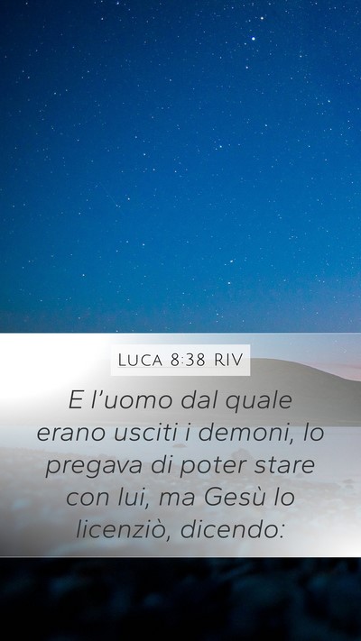 Luca 8:38 RIV Bible Verse Image