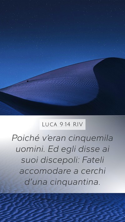 Luca 9:14 RIV Bible Verse Image