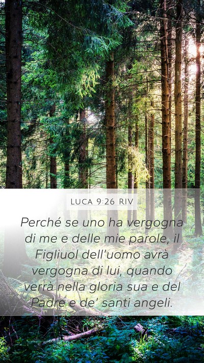Luca 9:26 RIV Bible Verse Image