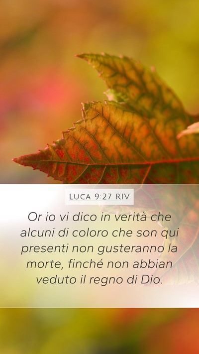 Luca 9:27 RIV Bible Verse Image