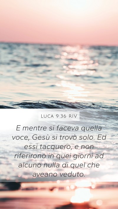 Luca 9:36 RIV Bible Verse Image