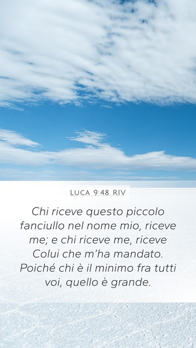 Luca 9:48 RIV Bible Verse Image
