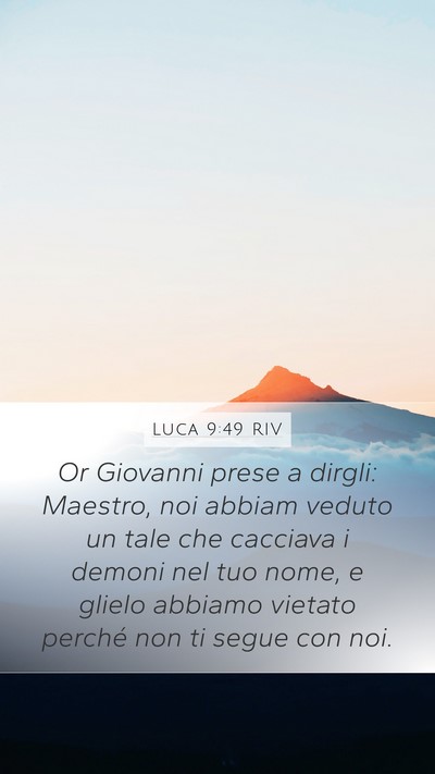 Luca 9:49 RIV Bible Verse Image