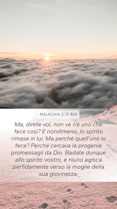 Malachia 2:15 RIV Bible Verse Image