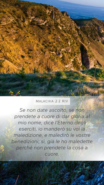 Malachia 2:2 RIV Bible Verse Image