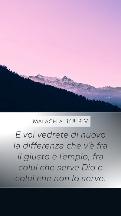 Malachia 3:18 RIV Bible Verse Image