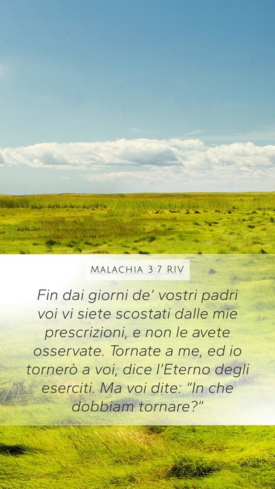 Malachia 3:7 RIV Bible Verse Image