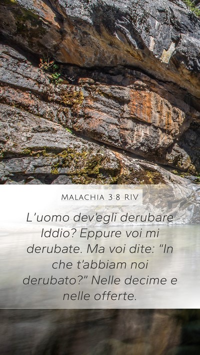 Malachia 3:8 RIV Bible Verse Image