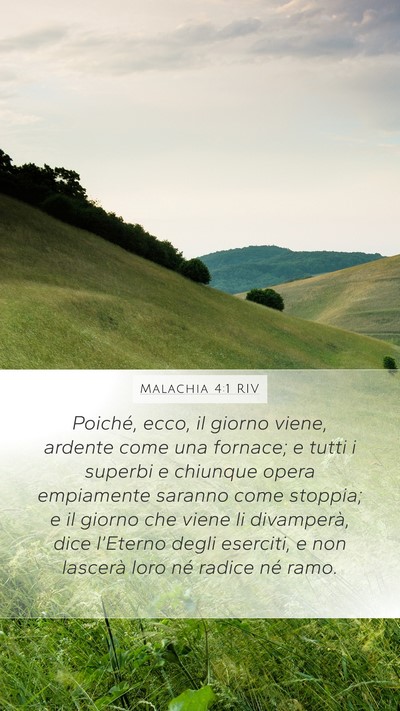 Malachia 4:1 RIV Bible Verse Image