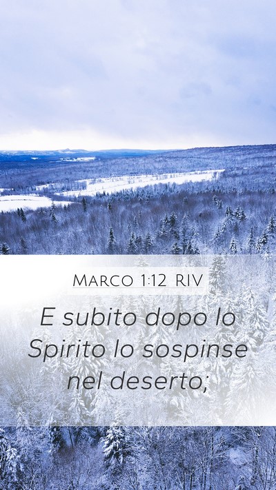 Marco 1:12 RIV Mobile Phone Wallpaper - E subito dopo lo Spirito lo sospinse nel - Mobile Bible Verse Wallpaper