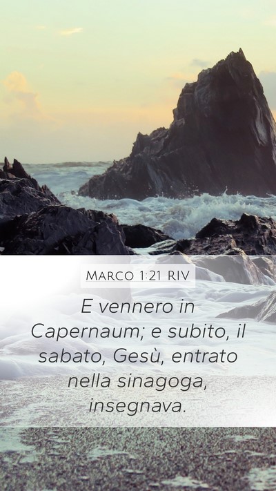 Marco 1:21 RIV Bible Verse Image