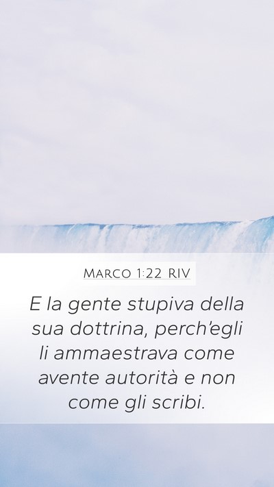 Marco 1:22 RIV Bible Verse Image