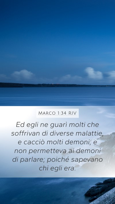 Marco 1:34 RIV Bible Verse Image