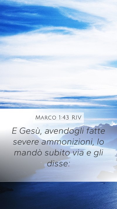 Marco 1:43 RIV Bible Verse Image