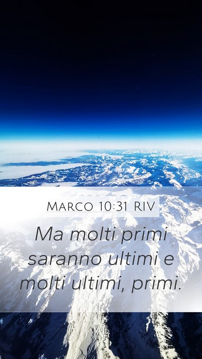 Marco 10:31 RIV Bible Verse Image