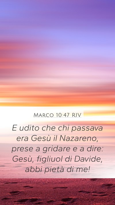 Marco 10:47 RIV Bible Verse Image