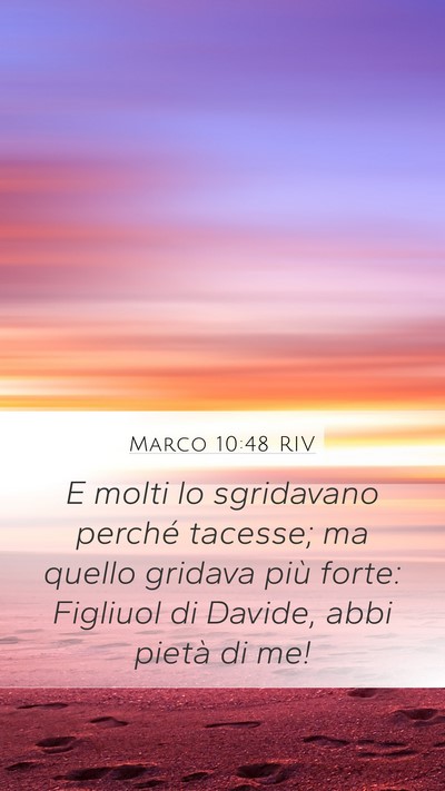 Marco 10:48 RIV Bible Verse Image