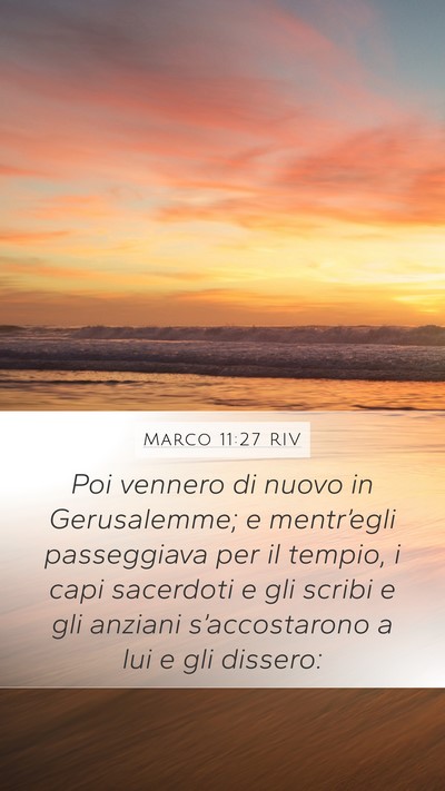 Marco 11:27 RIV Bible Verse Image