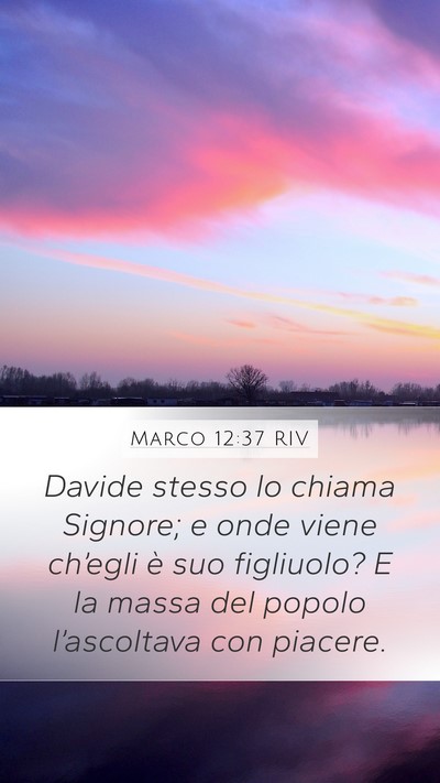 Marco 12:37 RIV Bible Verse Image