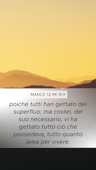Marco 12:44 RIV Bible Verse Image