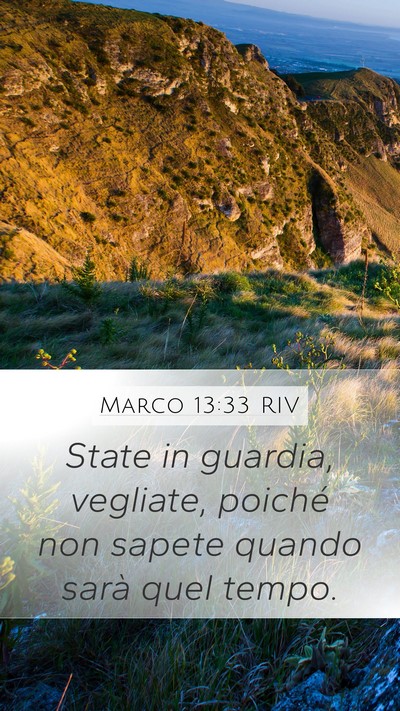 Marco 13:33 RIV Bible Verse Image