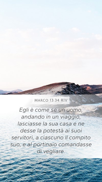 Marco 13:34 RIV Bible Verse Image