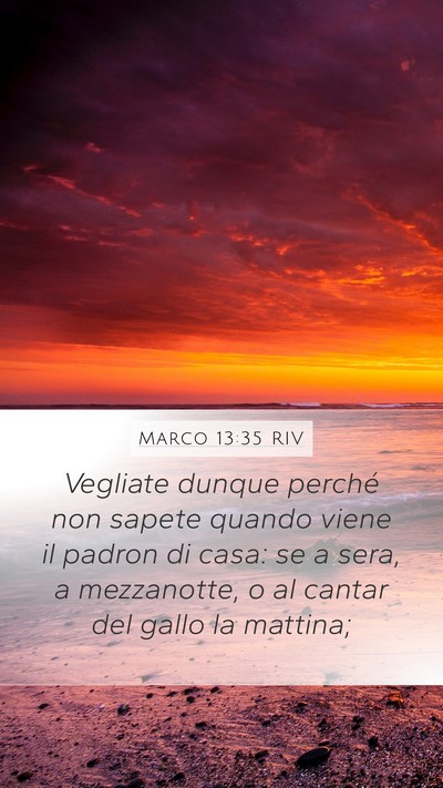 Marco 13:35 RIV Bible Verse Image